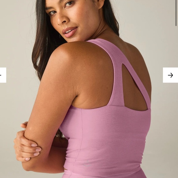 Beyond Yoga Spacedye The Bold Shoulder Cropped Tank size large, NWT, pink - Picture 1 of 5